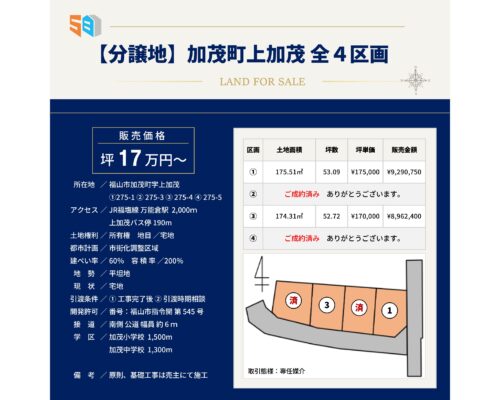 【分譲地】加茂町上加茂_全4区画 【分譲地】加茂町上加茂_全4区画